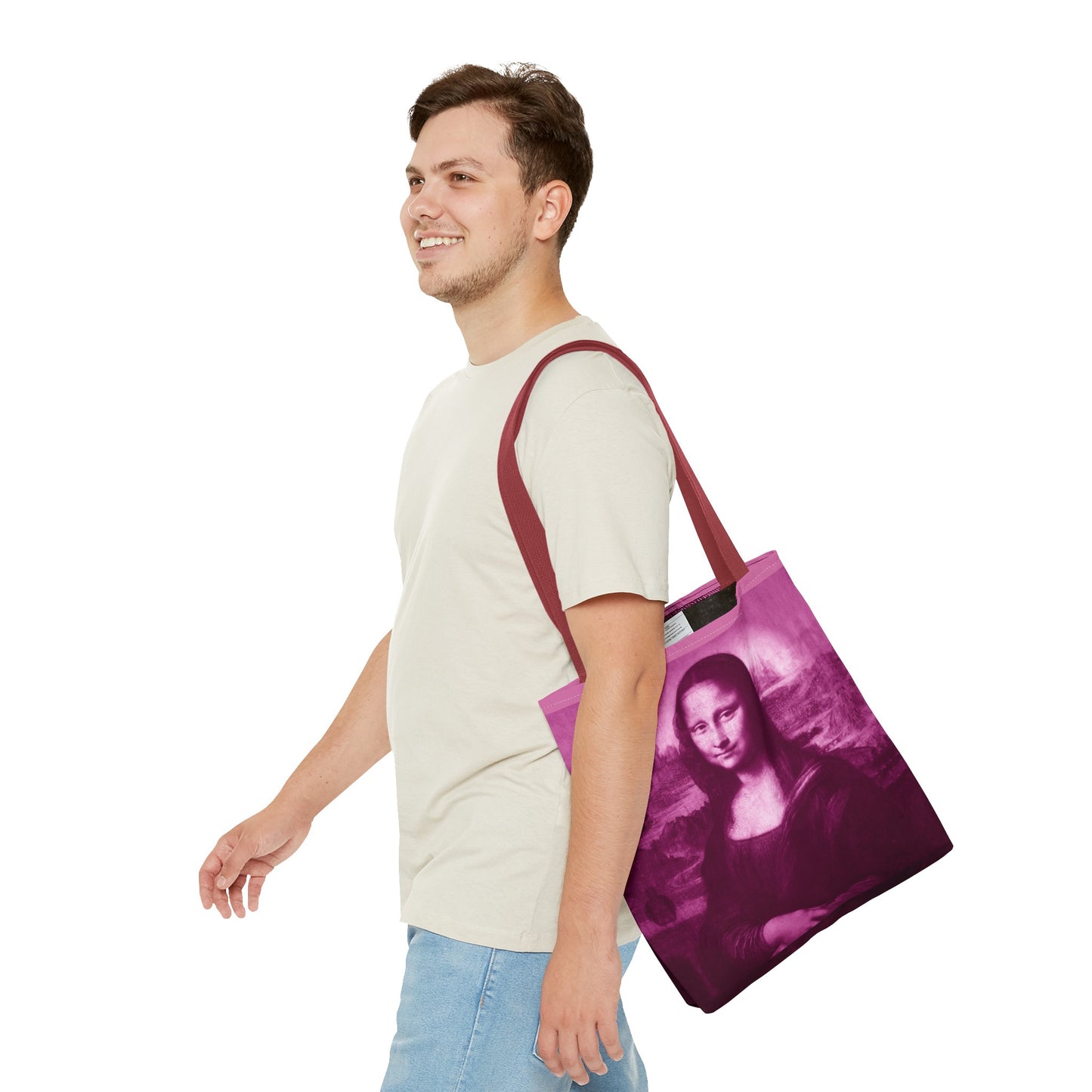 Mona Lisa (Pnk) Tote Bags: Stunning Designer Fashion