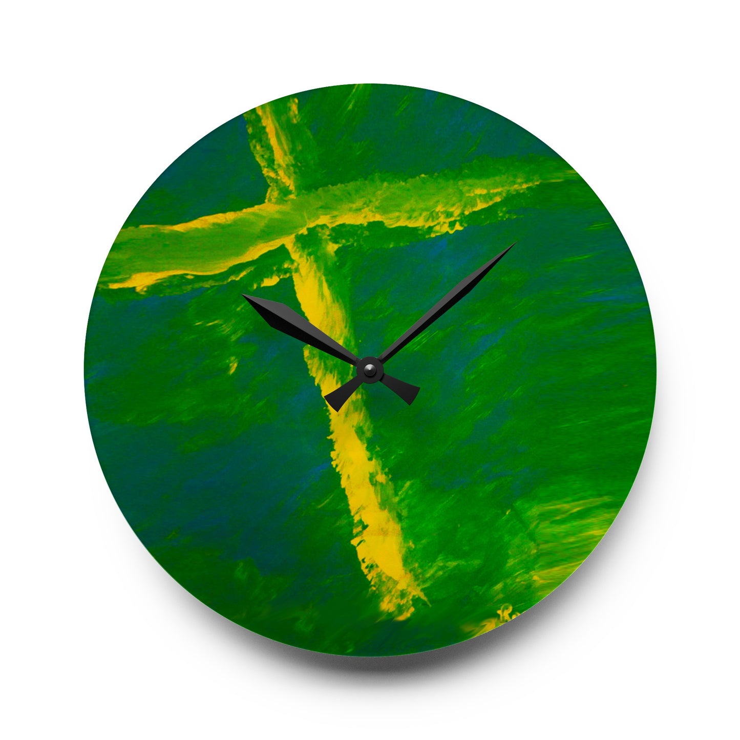 “Flight Of The Heart - Inspirational Cross Art Wall Clock – Round and Square Shape"