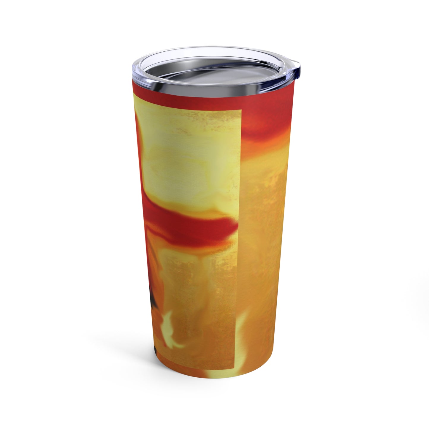 "Rose Petals - Sacred Cross Art Tumbler by Rossouw – 20oz Stainless Steel Spiritual Drinkware"