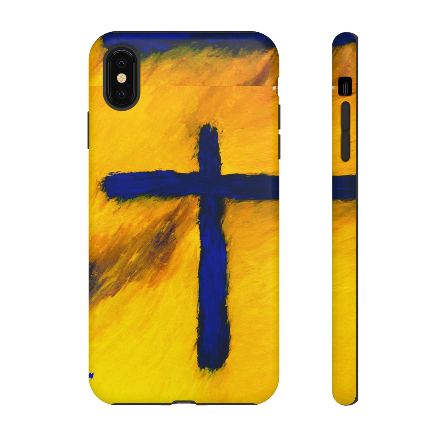 "Blue Falcon - Divine Cross Protective Phone Case"