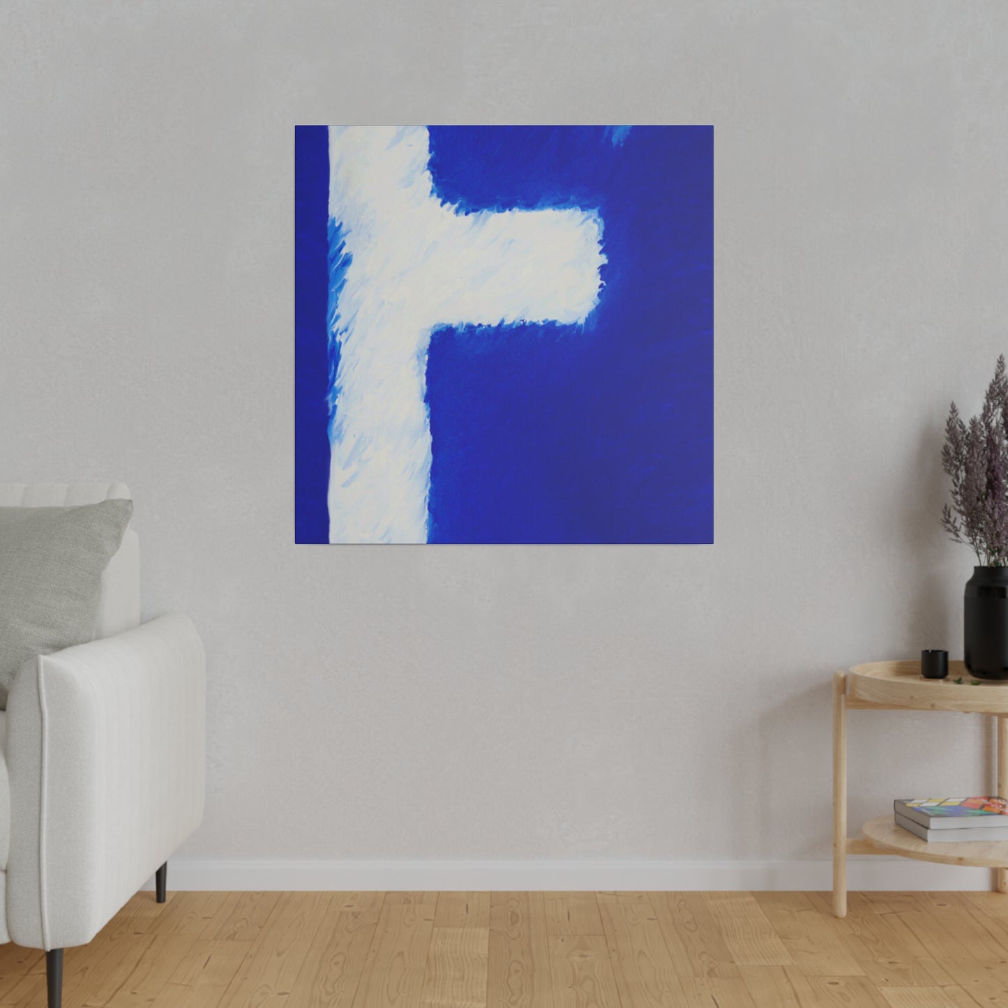 "Powerful Cross Painting - Inspirational Art by Rossouw on Matte Canvas"