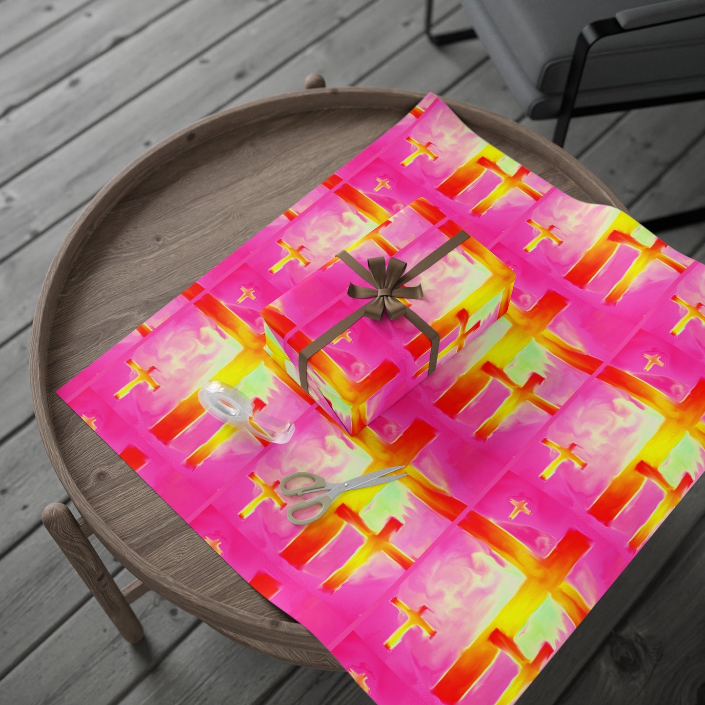 “Dream Visions (Pink) - Christmas Art Gifts - Wrapping Paper"