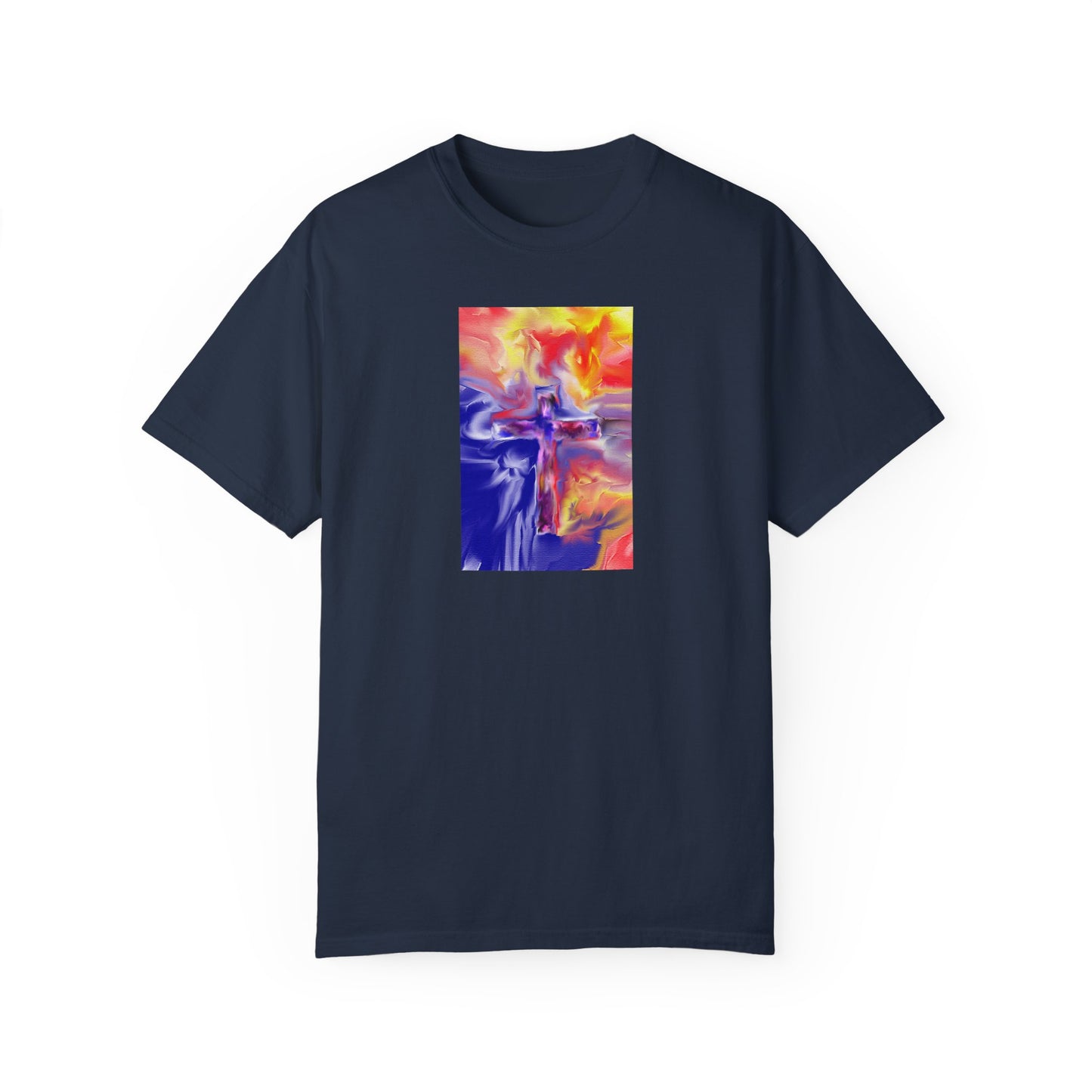 “Golden Rainbow - Spiritual Art Unisex Dyed T-Shirt – Comfort Colors 1717"