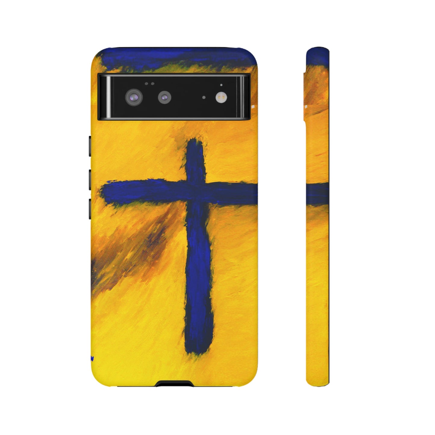 "Blue Falcon - Divine Cross Protective Phone Case"