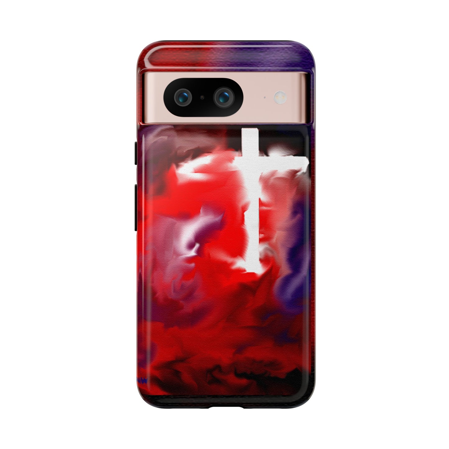 "Above The Light - Cross Art Protective Phone Case"