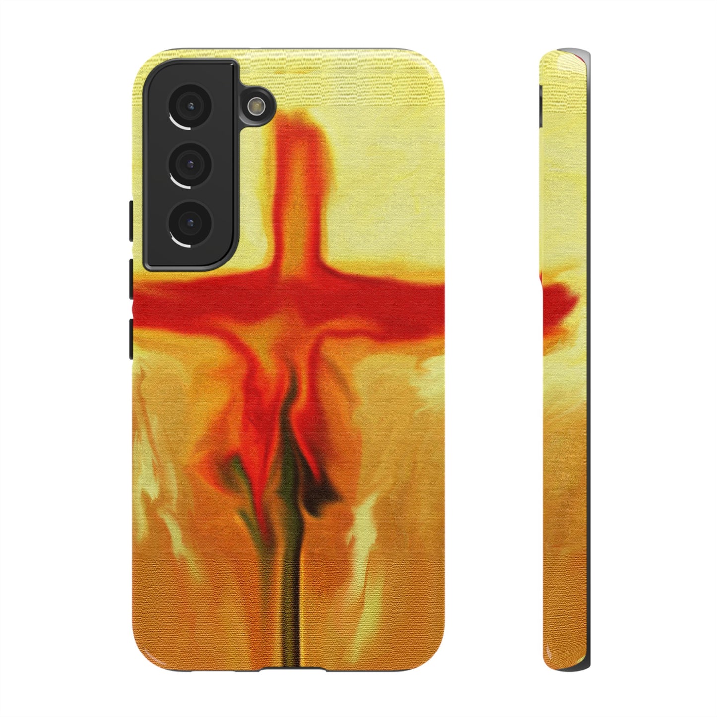 "Rose Petals - Inspirational Cross Phone Case With Dual Layer Protection"