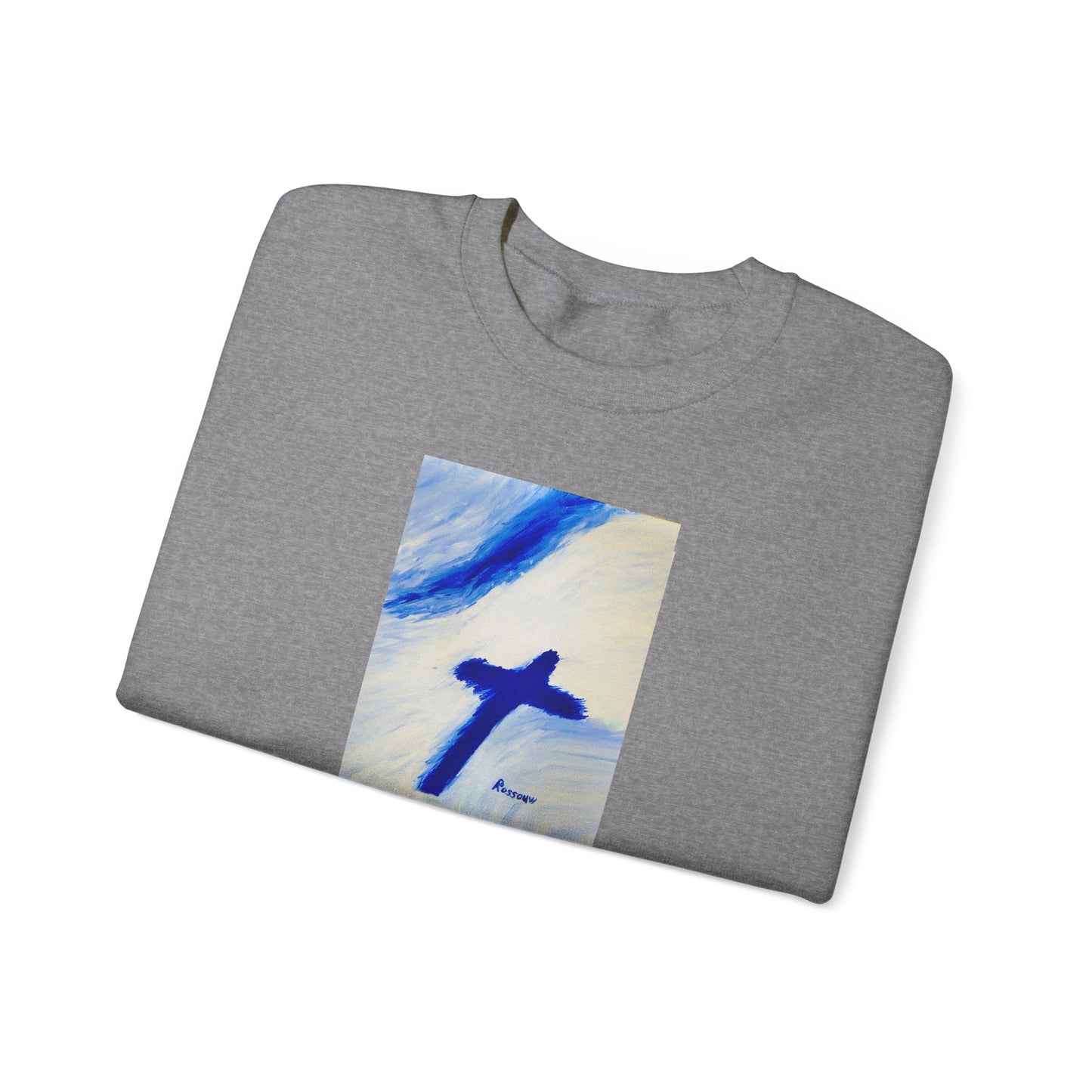 "Songbird - Enlightened Spirit Crewneck Sweatshirt – Cross Painting”