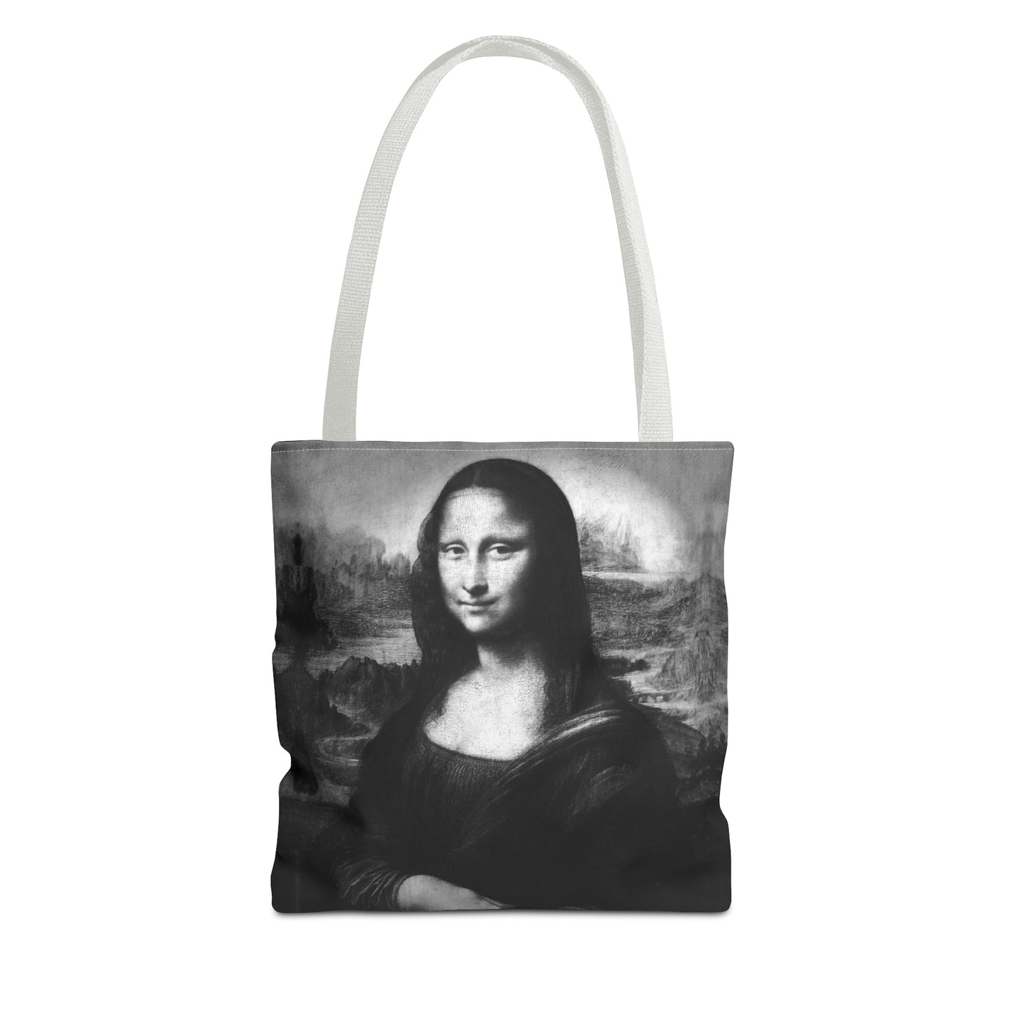 Mona Lisa (B&W) Tote Bags - Designer Fashion Accessory