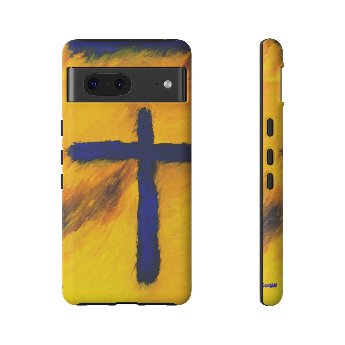 "Blue Falcon - Divine Cross Protective Phone Case"