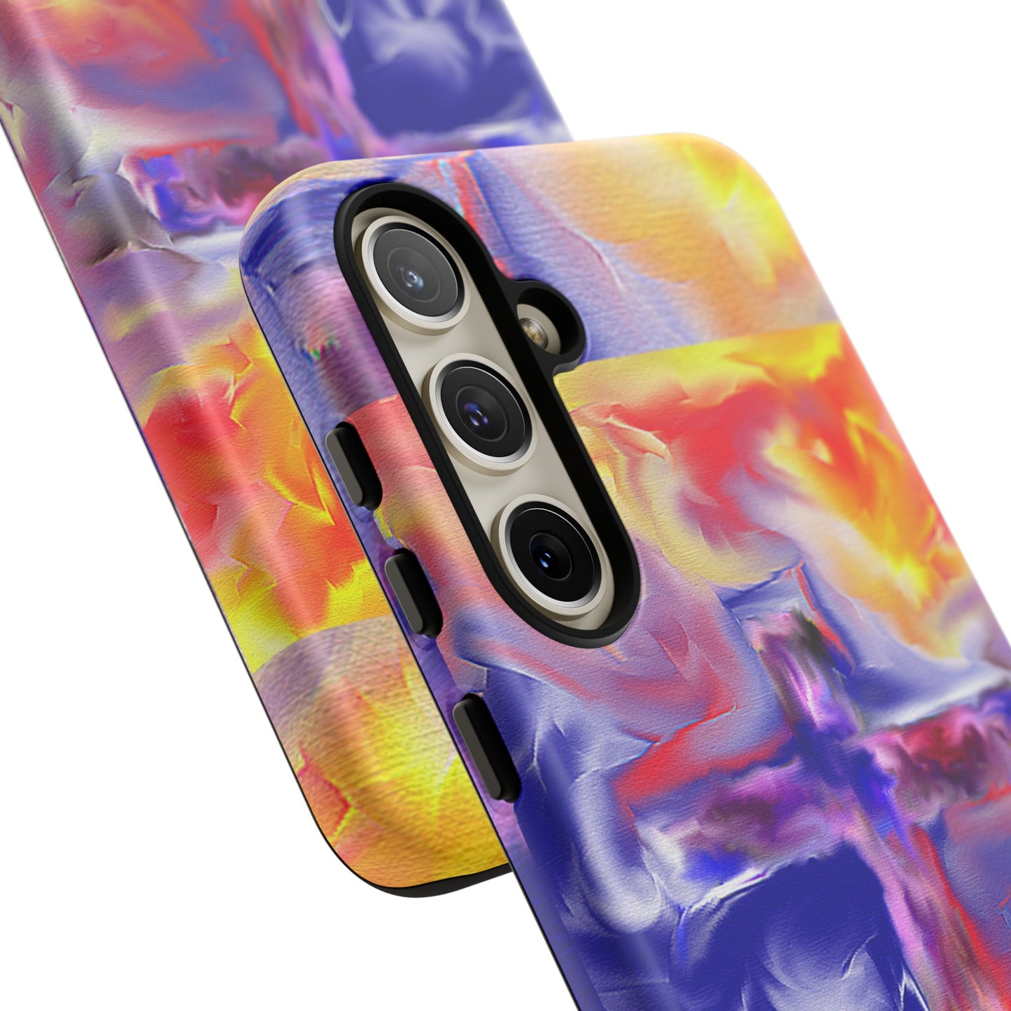 "Golden Rainbow - Divine Cross Protective Phone Case"