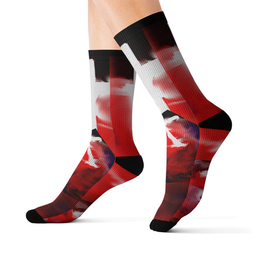 "Above The Light - Inspirational Socks with Cross Art – Unique and Comfortable"