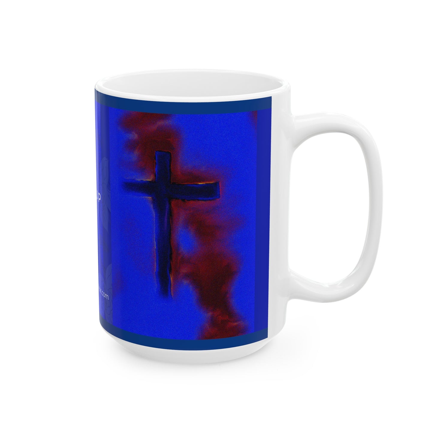 “Rise Up - Inspirational Coffee Mugs – Cross Art Painting (11oz, 15oz)"