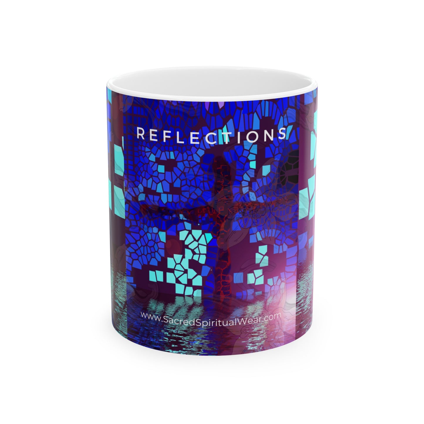 “Reflections - Inspirational Coffee Mugs – Cross Art (11oz, 15oz)"