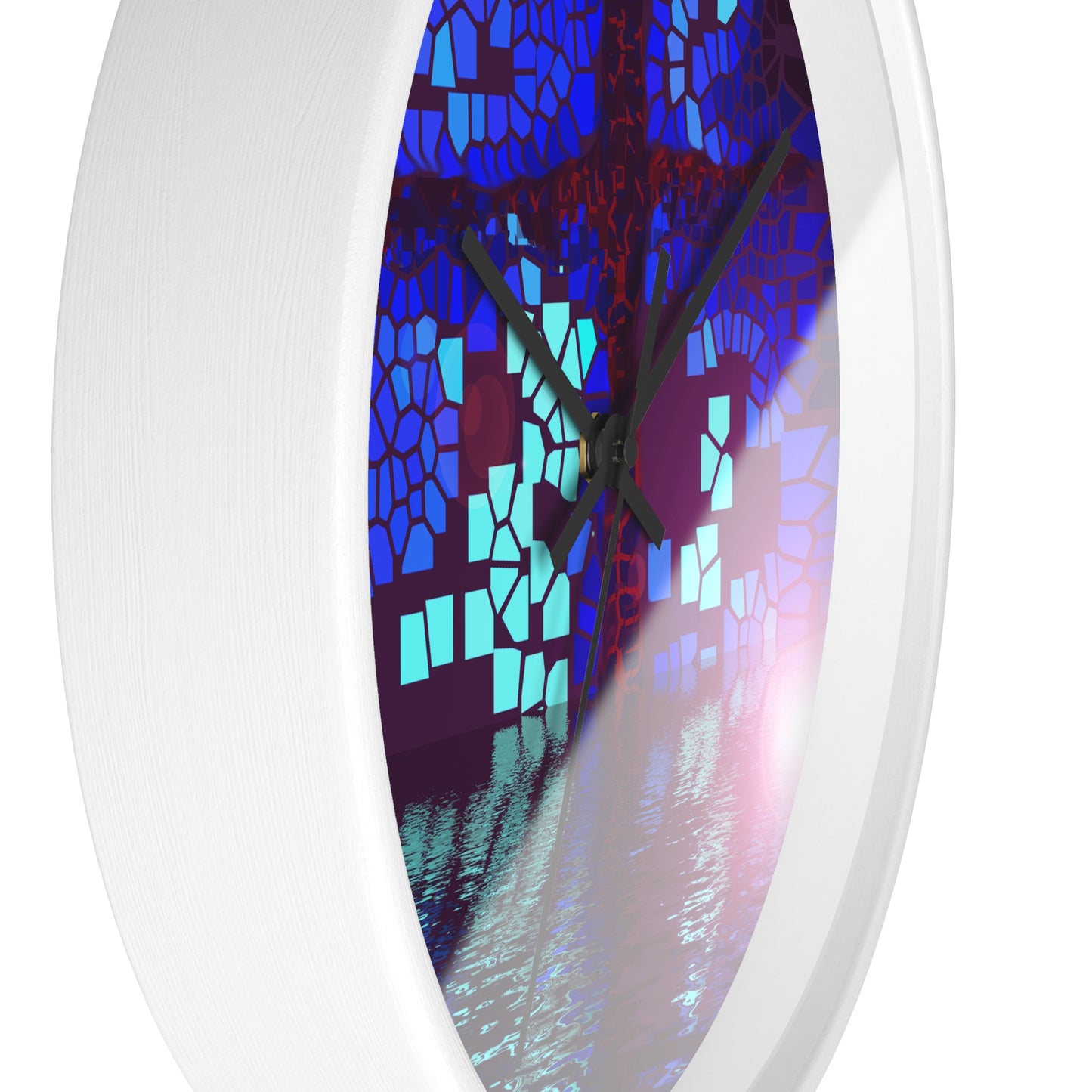 “Self Reflection - Inspirational Cross Art Wall Clock by Rossouw"