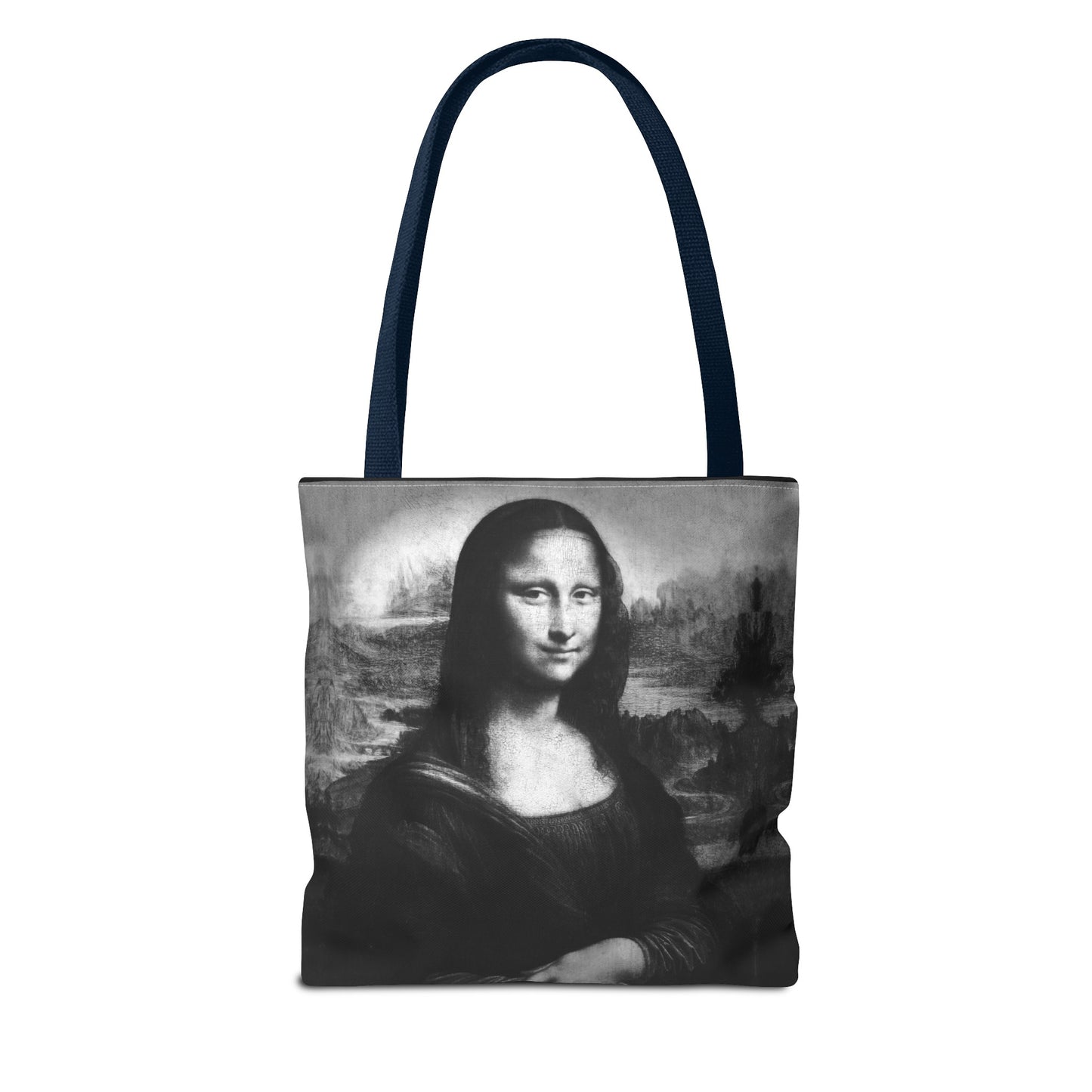 Mona Lisa (B&W) Tote Bags - Designer Fashion Accessory