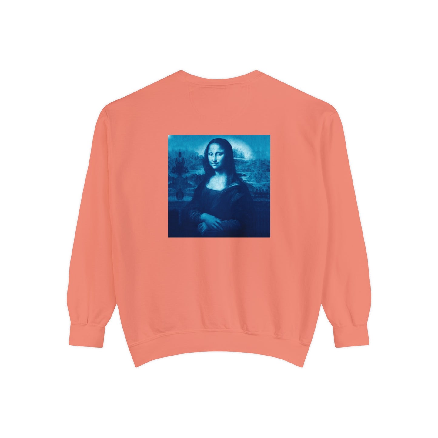 Mona Lisa (blue): Luxurious Unisex Garment-Dyed Sweatshirt