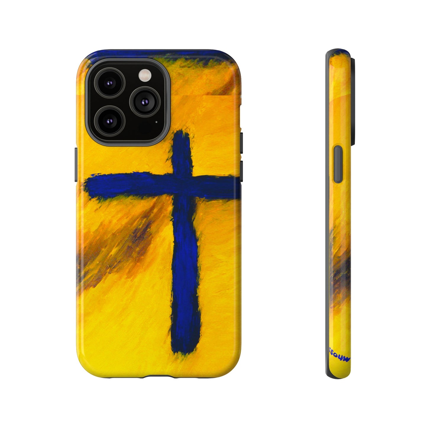 "Blue Falcon - Divine Cross Protective Phone Case"