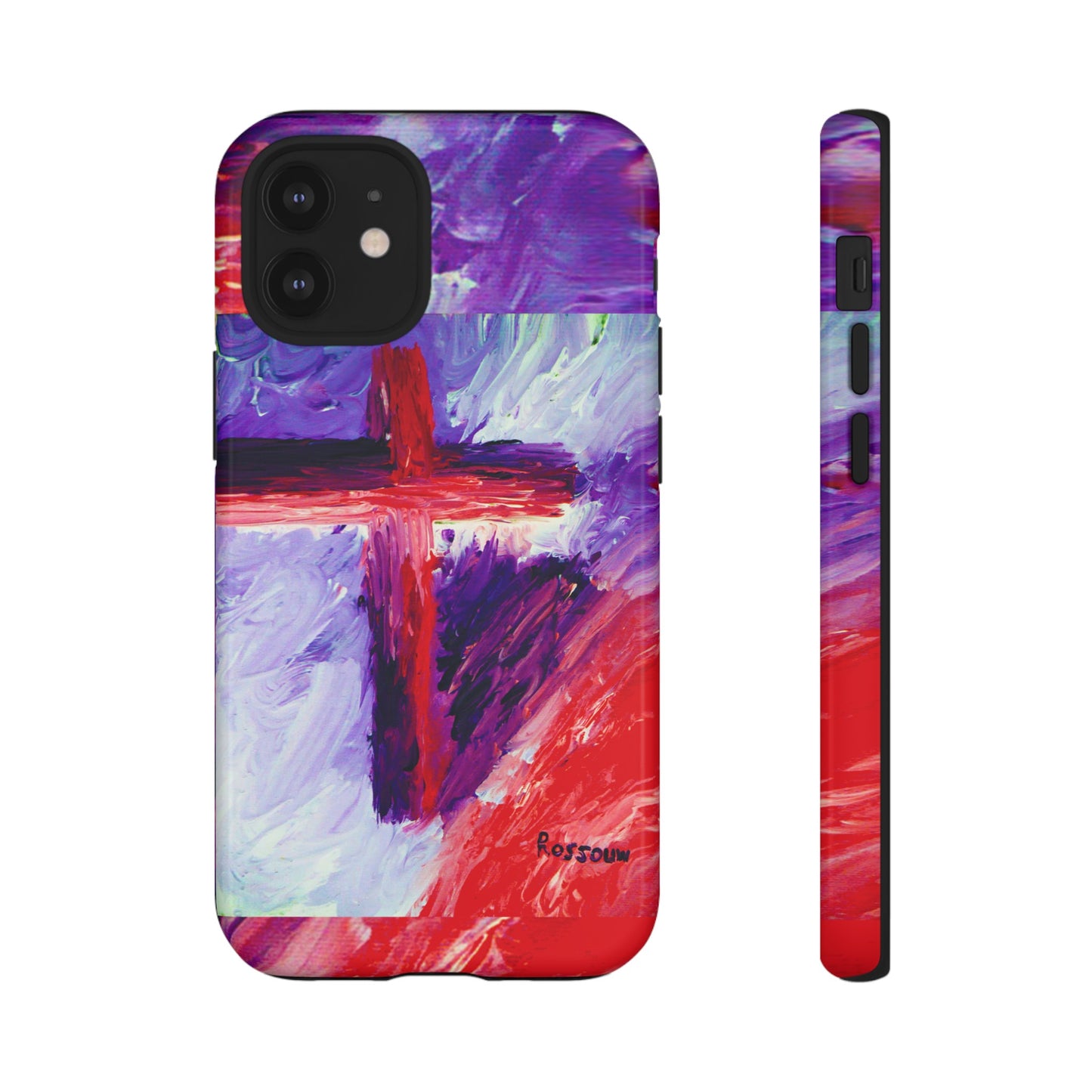 "Candy Skies - Divine Cross Protective Phone Case – Dual Layer Protection"