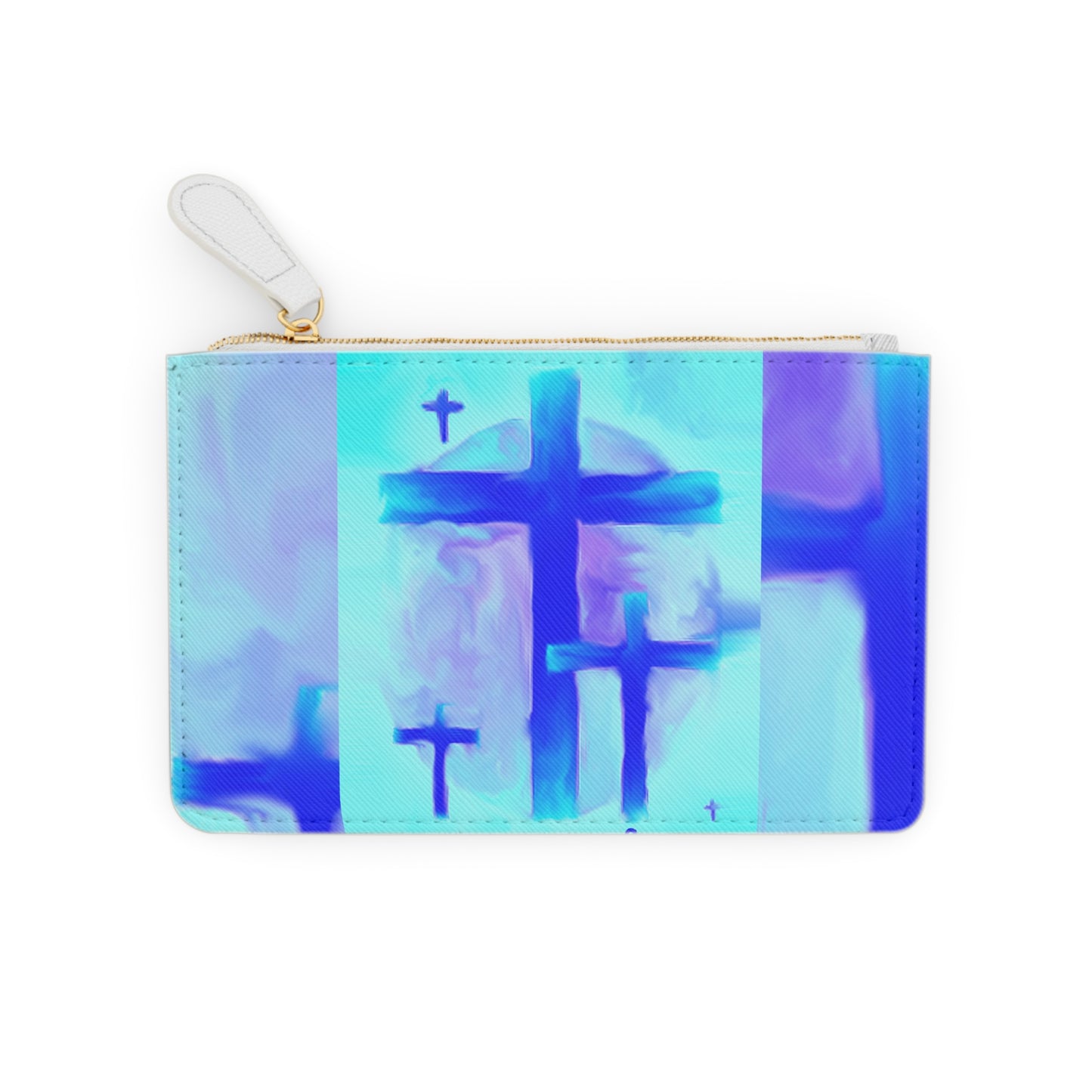 "Inspirational Mini Clutch Bag with Exclusive Cross Art"