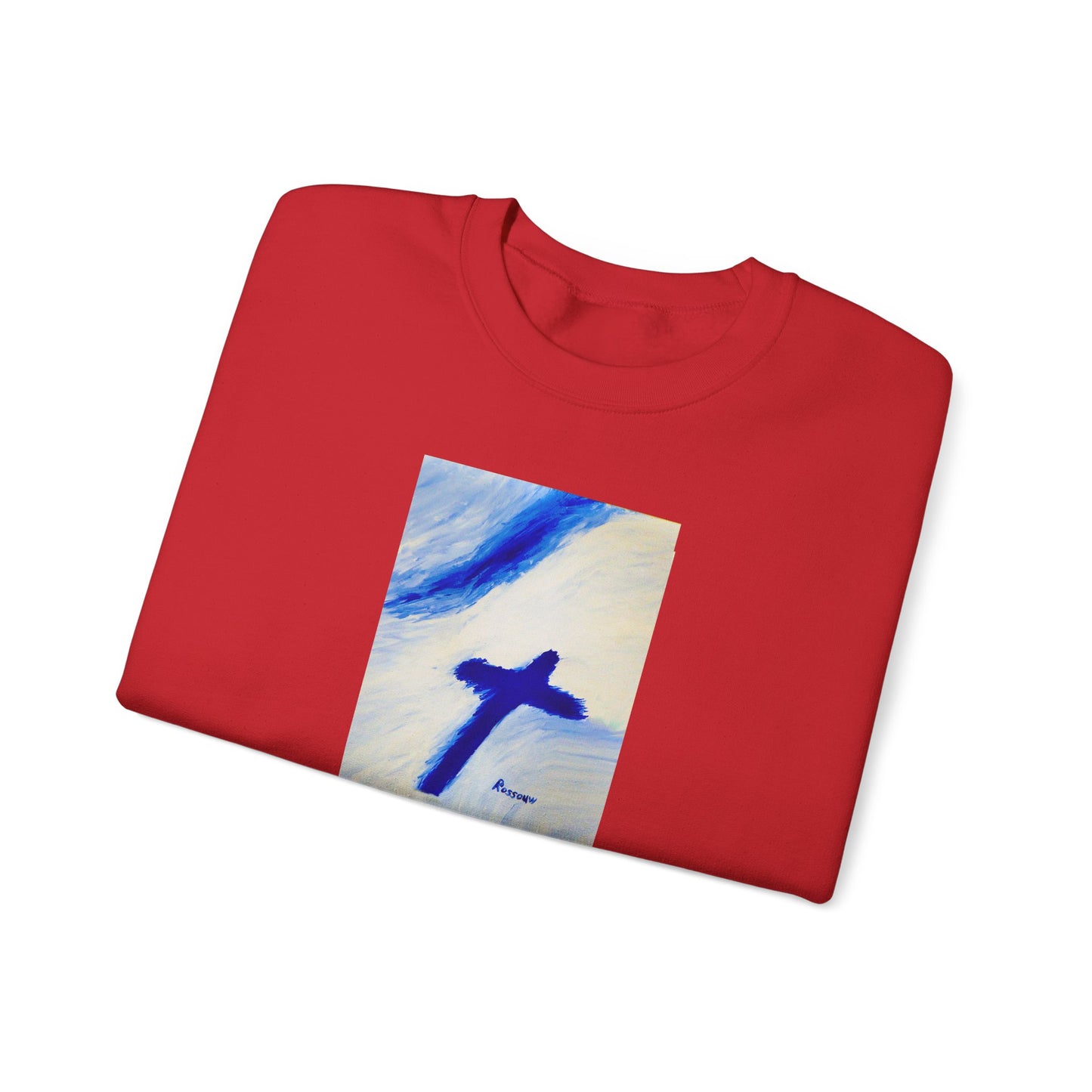 "Songbird - Enlightened Spirit Crewneck Sweatshirt – Cross Painting”