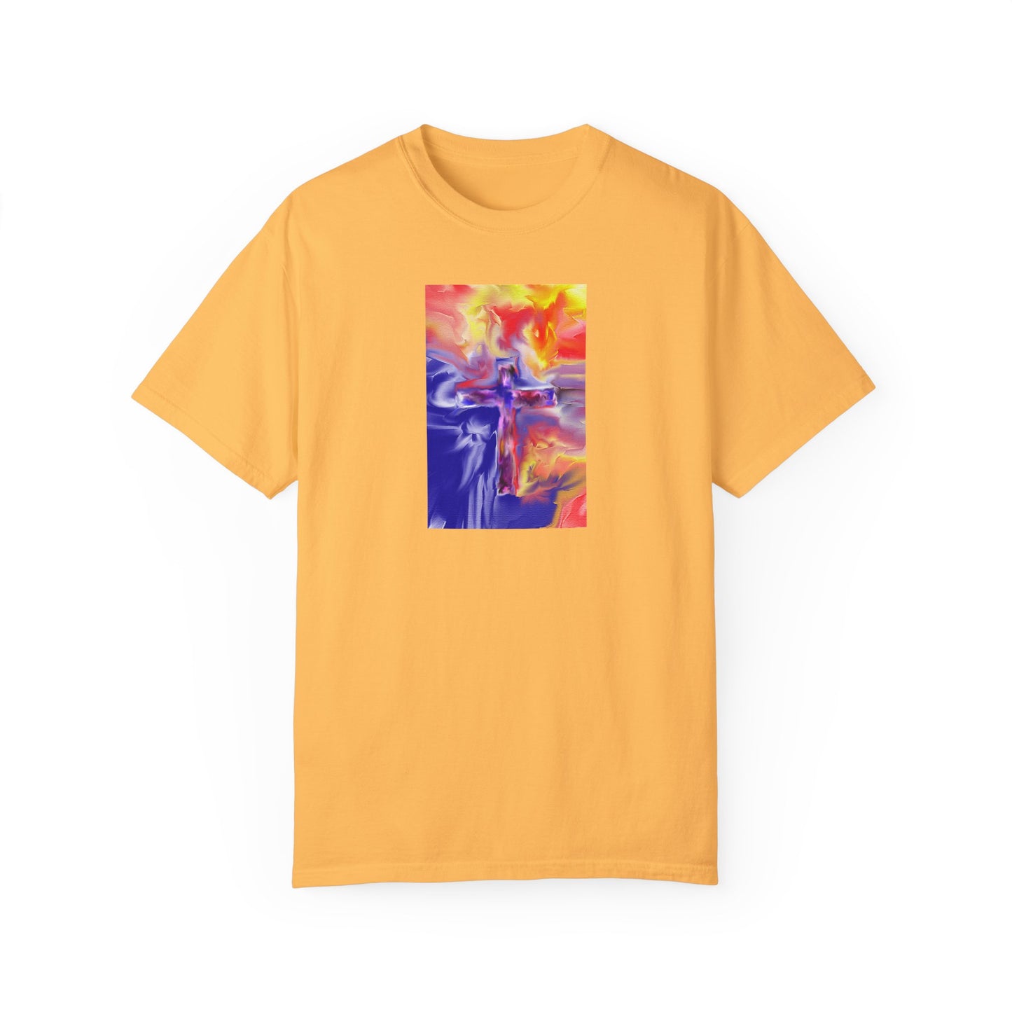 “Golden Rainbow - Spiritual Art Unisex Dyed T-Shirt – Comfort Colors 1717"