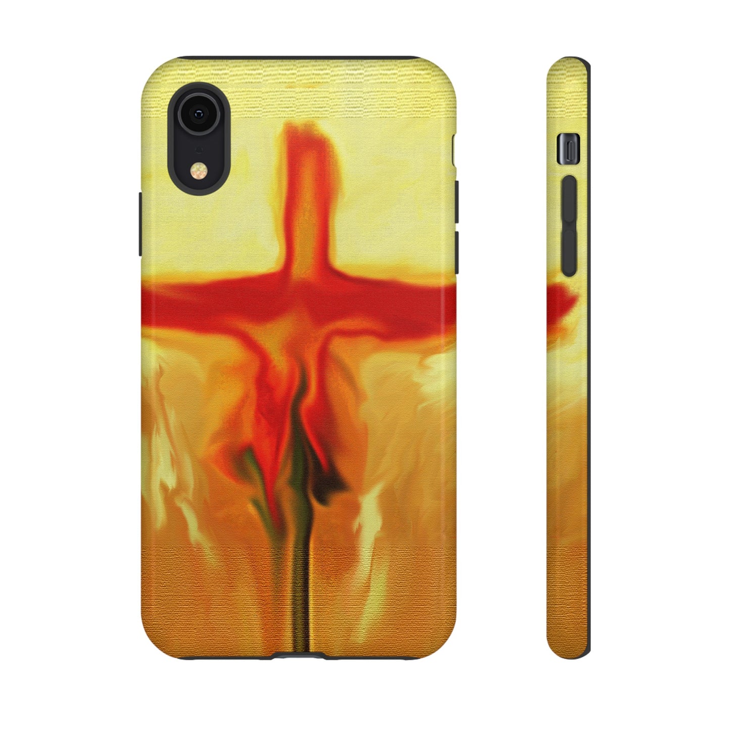 "Rose Petals - Inspirational Cross Phone Case With Dual Layer Protection"