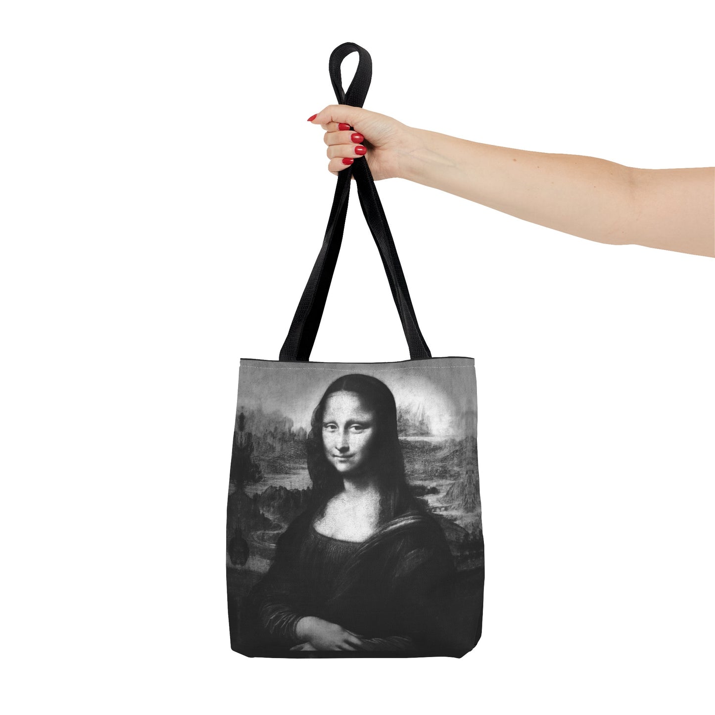 Mona Lisa (B&W) Tote Bags - Designer Fashion Accessory