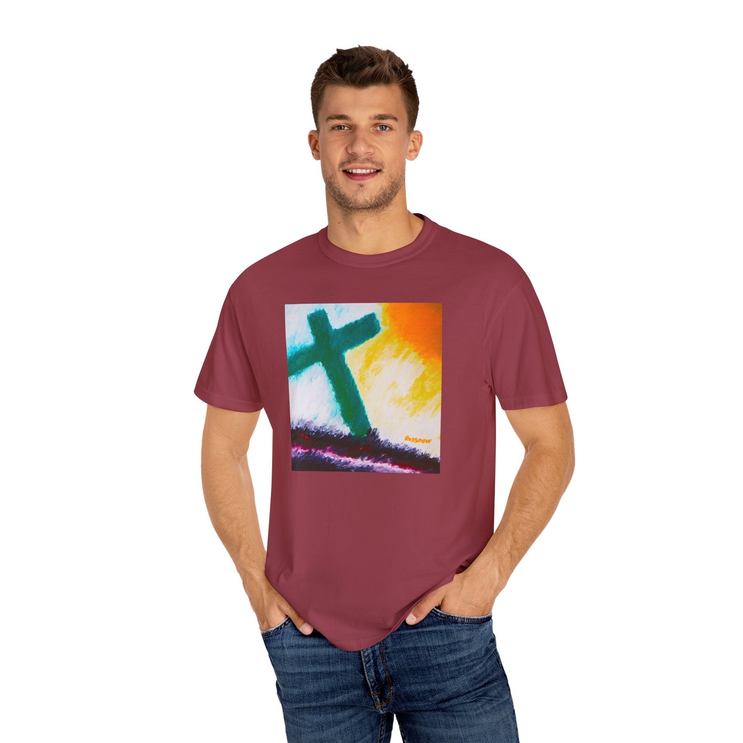 “Sunrise - Spiritual Art Unisex Dyed T-Shirt – Comfort Colors 1717"