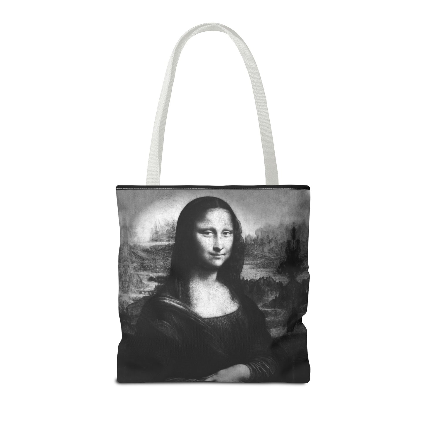 Mona Lisa (B&W) Tote Bags - Designer Fashion Accessory