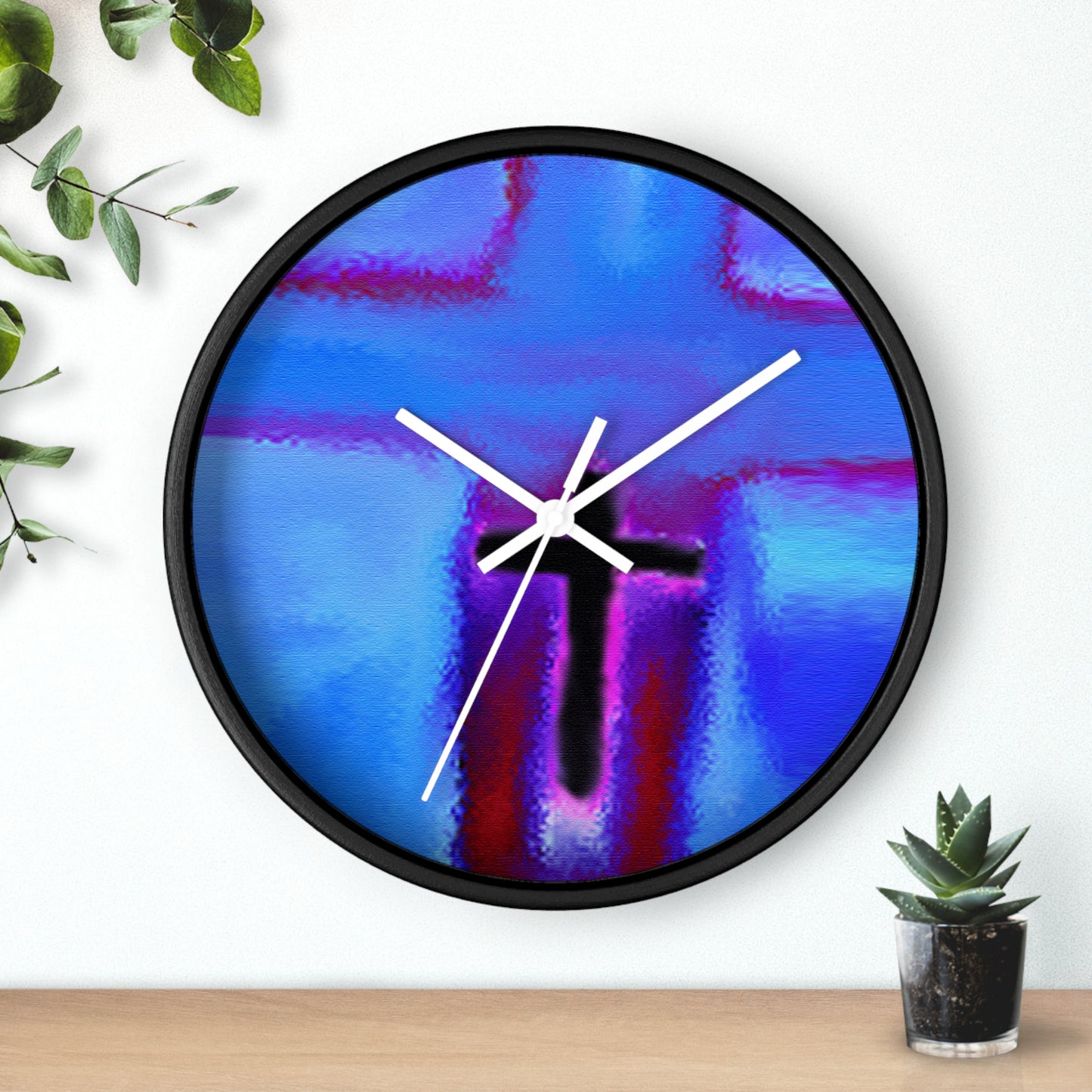 “Take Flight - Inspirational Cross Art Wall Clock by Rossouw"