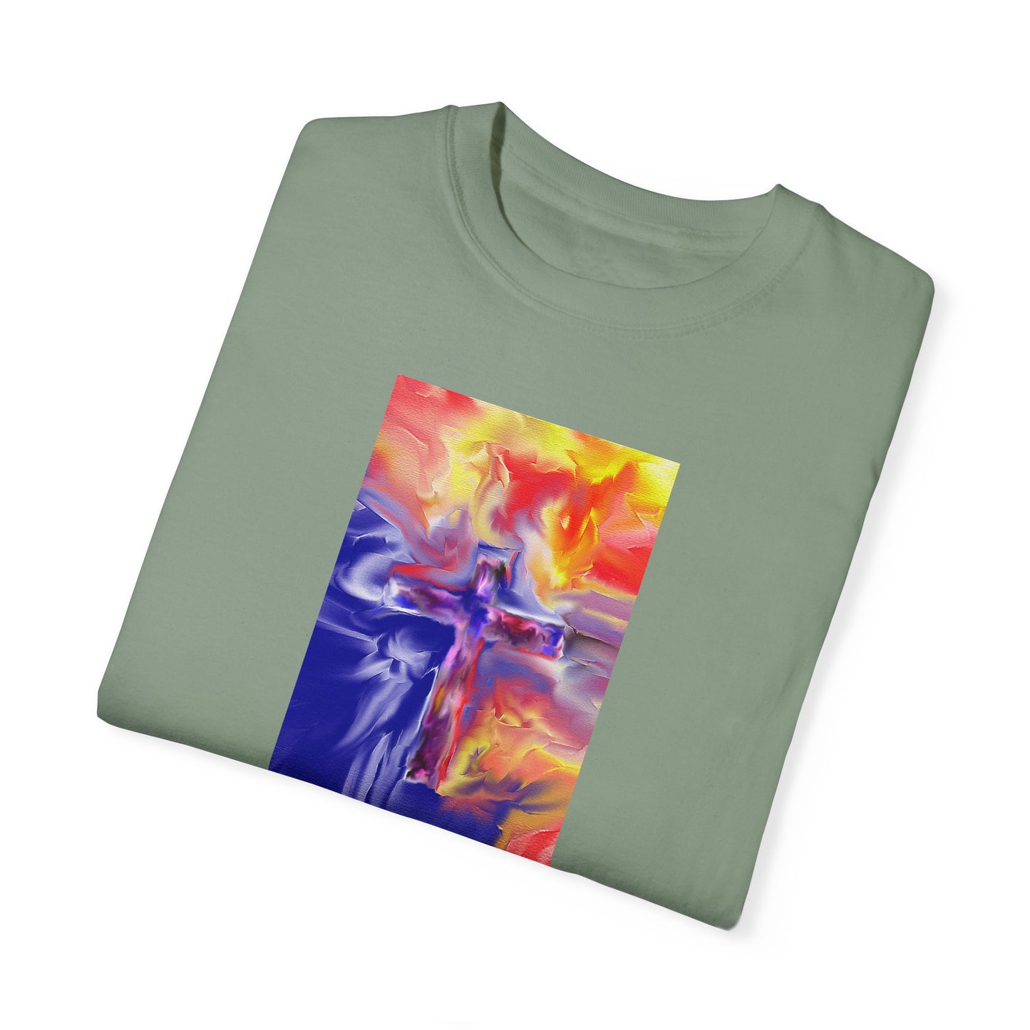 “Golden Rainbow - Spiritual Art Unisex Dyed T-Shirt – Comfort Colors 1717"