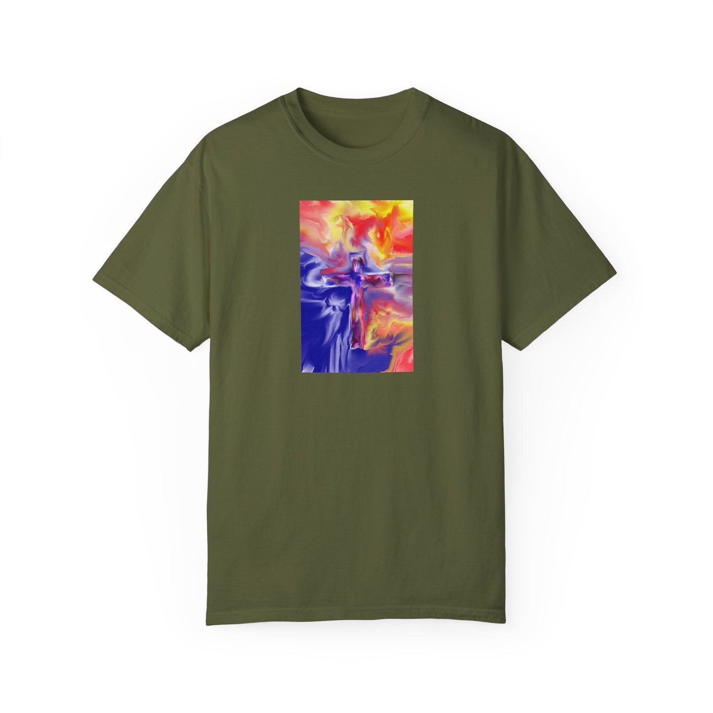 “Golden Rainbow - Spiritual Art Unisex Dyed T-Shirt – Comfort Colors 1717"