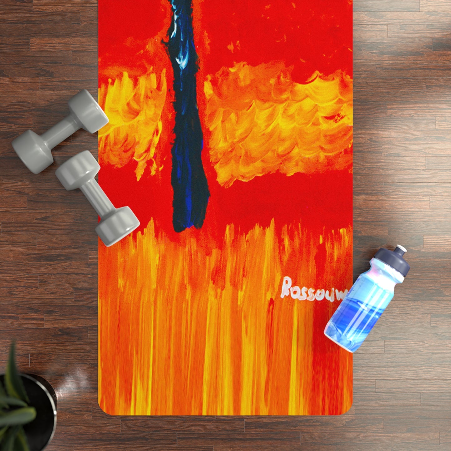 "Rainbow Warrior - Meditation Rubber Yoga Mat"