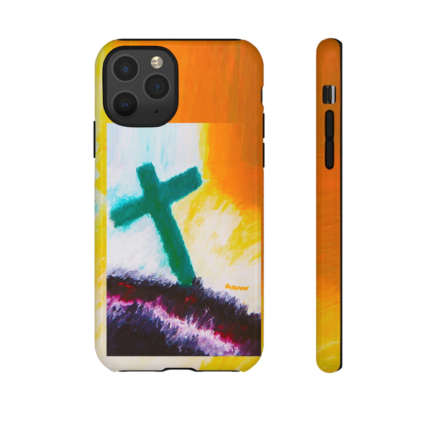 "Sunrise - Divine Cross Protective Phone Case"