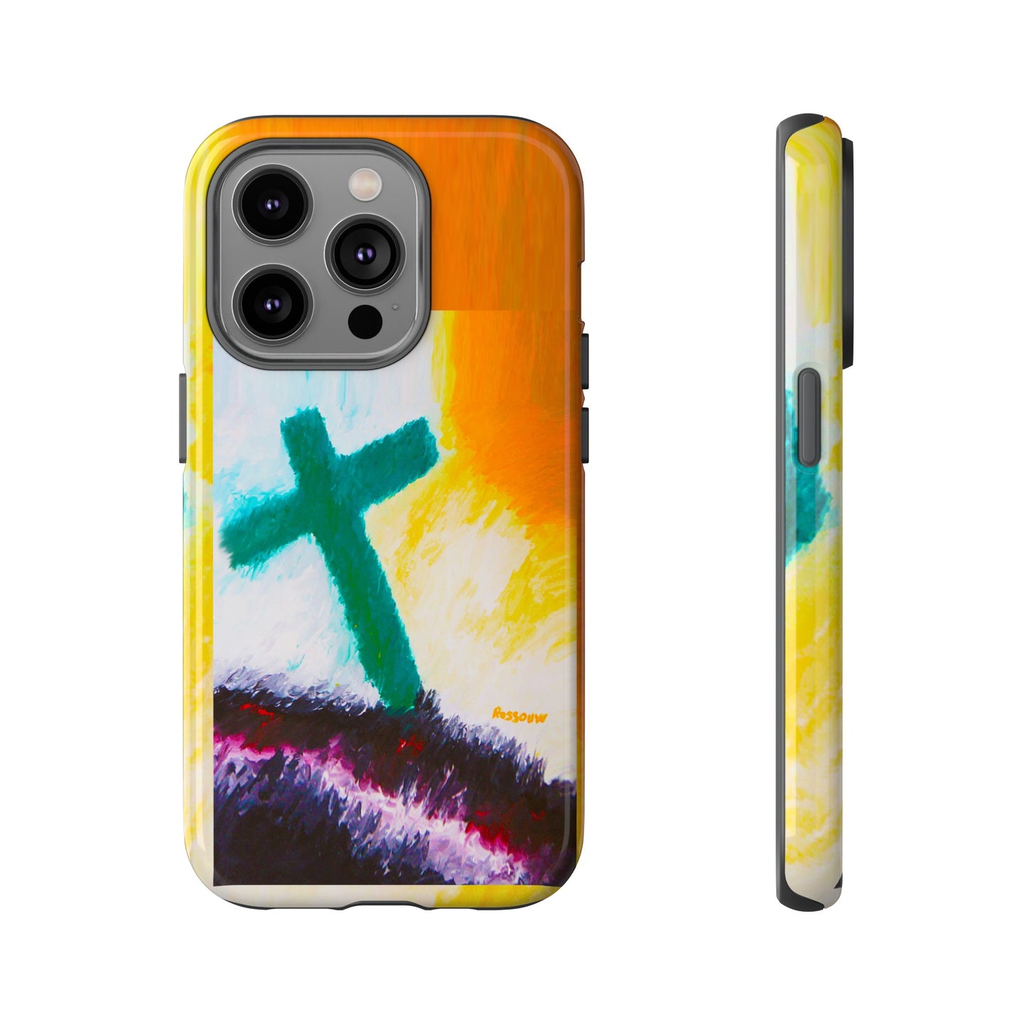 "Sunrise - Divine Cross Protective Phone Case"