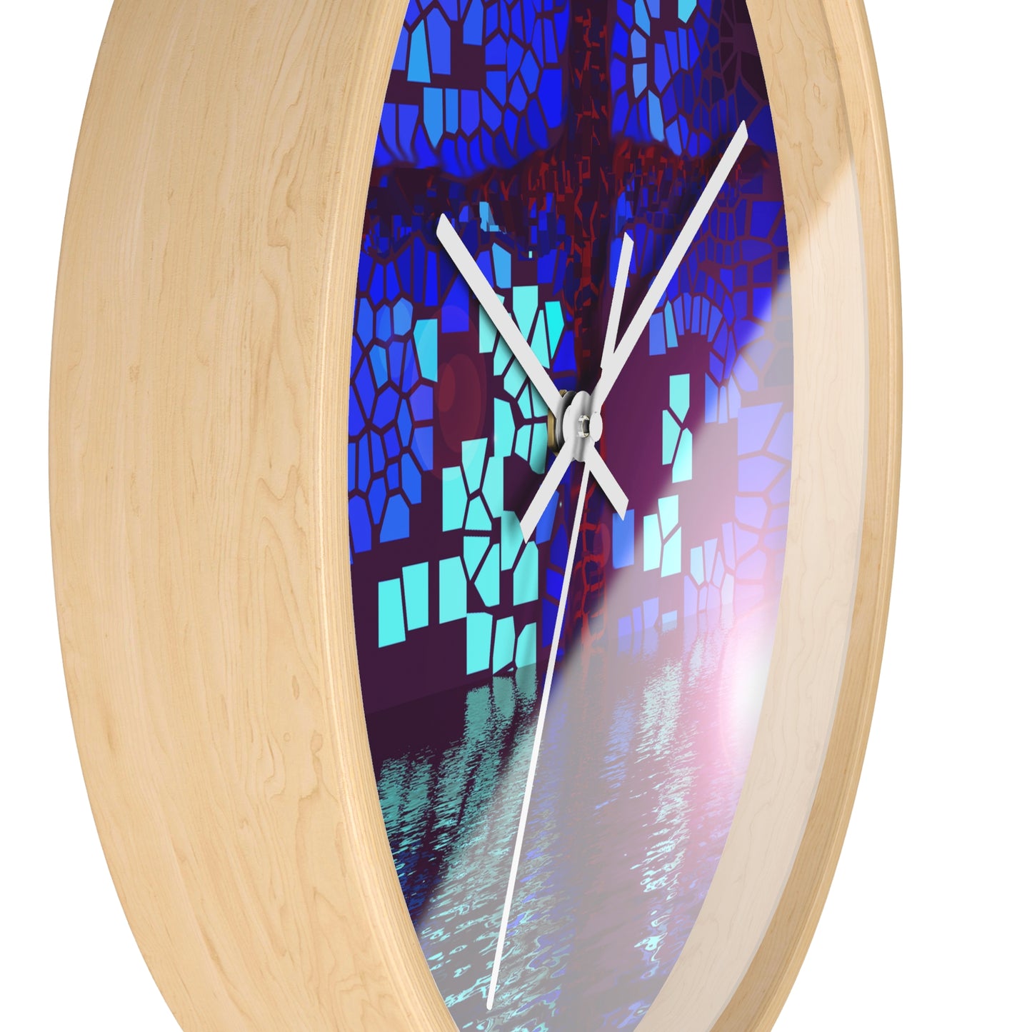 “Self Reflection - Inspirational Cross Art Wall Clock by Rossouw"