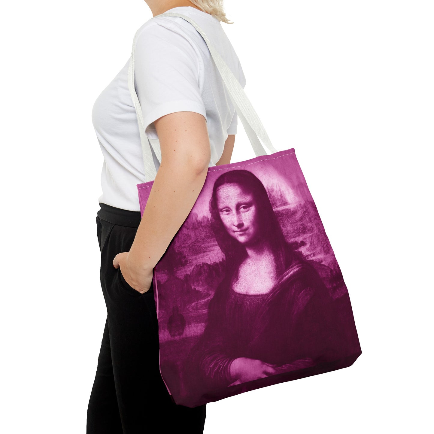 Mona Lisa (Pnk) Tote Bags: Stunning Designer Fashion