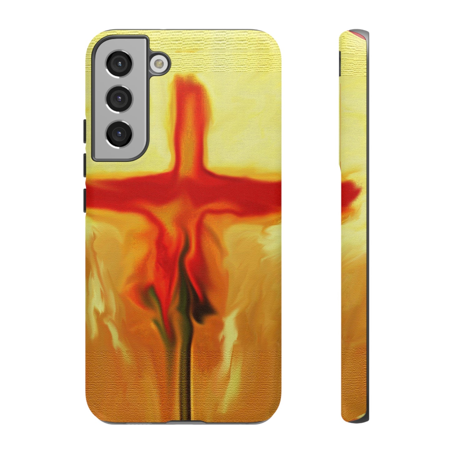 "Rose Petals - Inspirational Cross Phone Case With Dual Layer Protection"