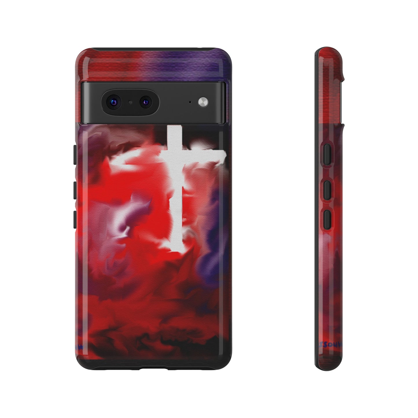 "Above The Light - Cross Art Protective Phone Case"