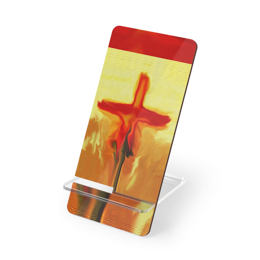 "Rose Petals - Inspirational Cross Art Mobile Display Stand”