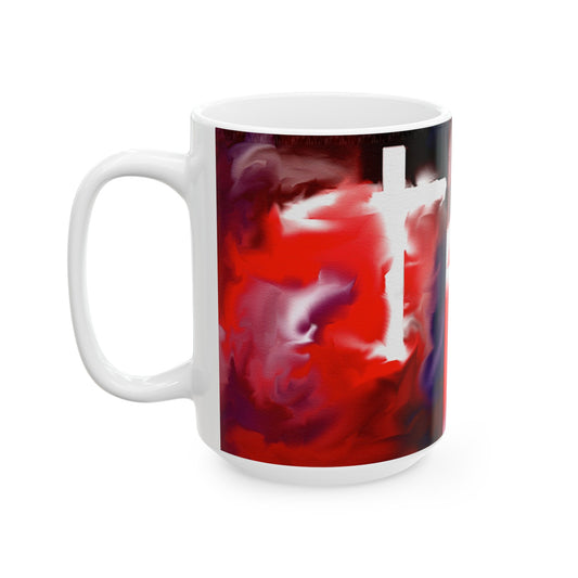 Above The Light - Inspirational Cross Art Ceramic Mugs – Start Your Day Right