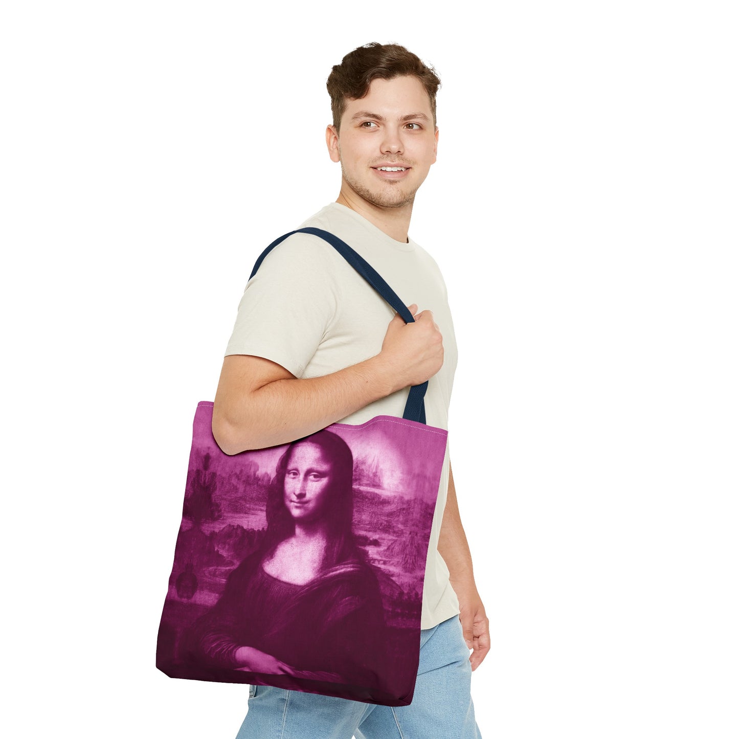 Mona Lisa (Pnk) Tote Bags: Stunning Designer Fashion