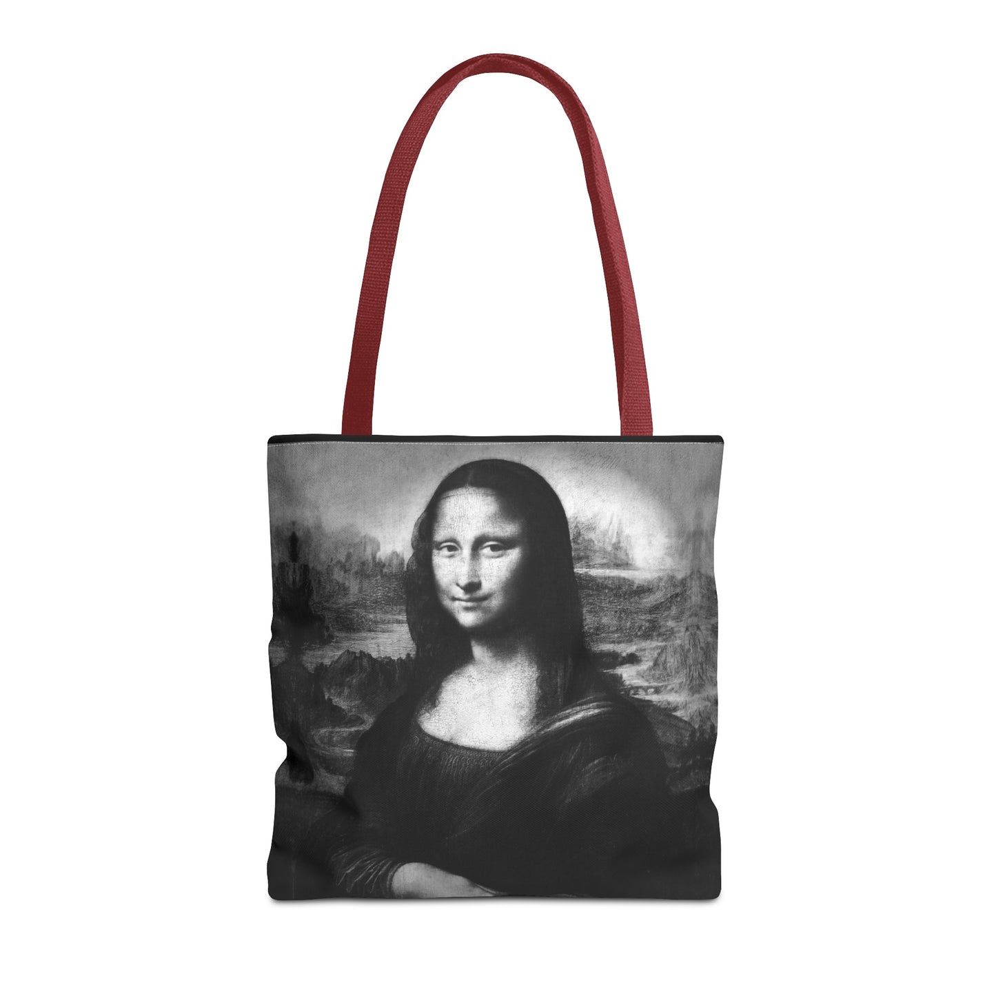 Mona Lisa (B&W) Tote Bags - Designer Fashion Accessory