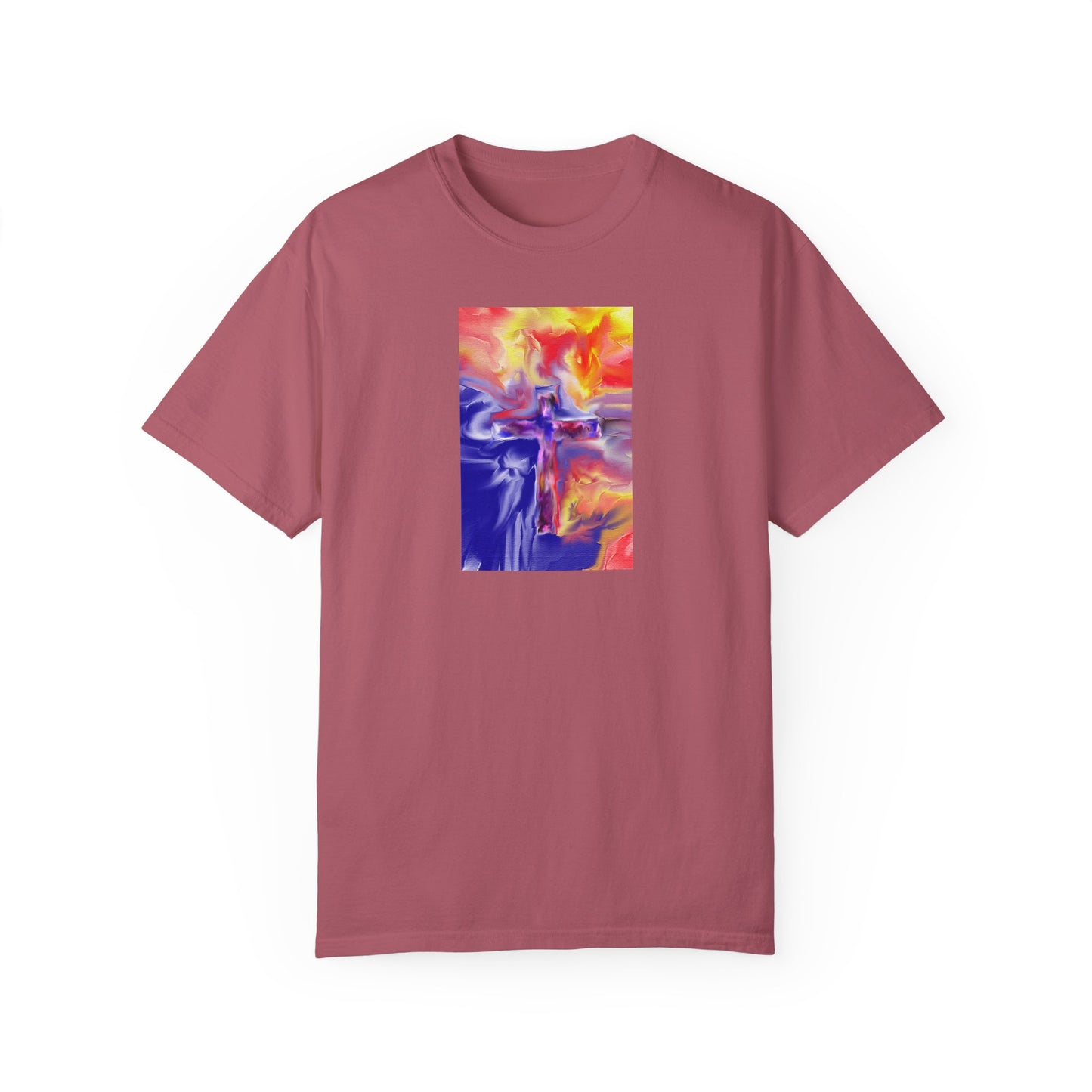 “Golden Rainbow - Spiritual Art Unisex Dyed T-Shirt – Comfort Colors 1717"