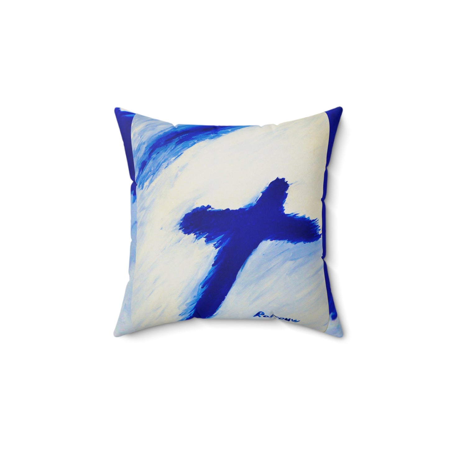 "Songbird" - Stunning Cross Painting - Spun Polyester Square Pillow