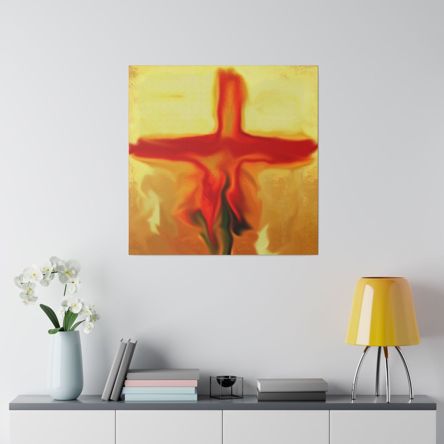 "Rose Petals - Rossouw's Inspirational Cross Art Canvas – Matte Canvas, Stretched, 0.75"