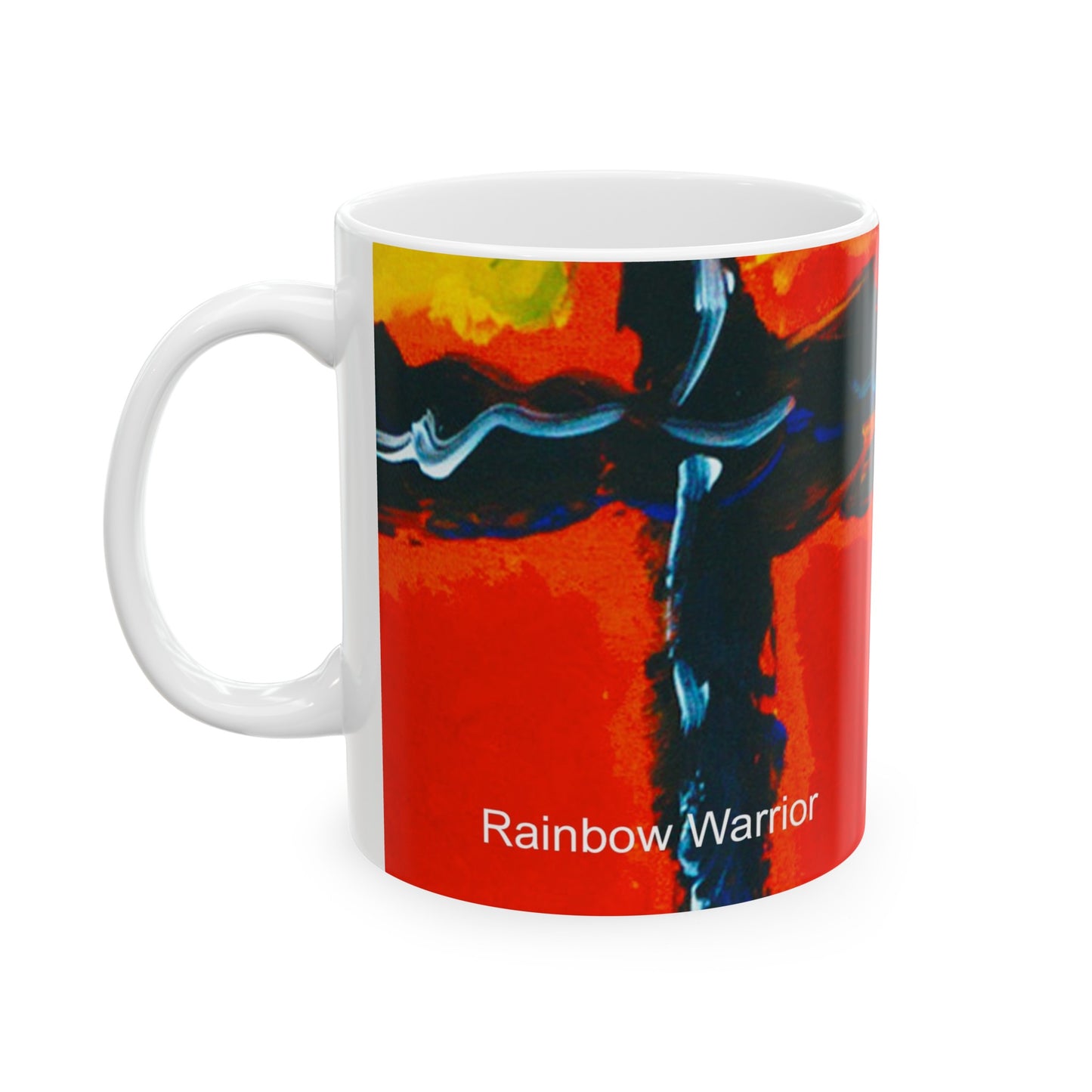 Rainbow Warrior - Inspirational Cross Art Ceramic Mugs – Start Your Day Right