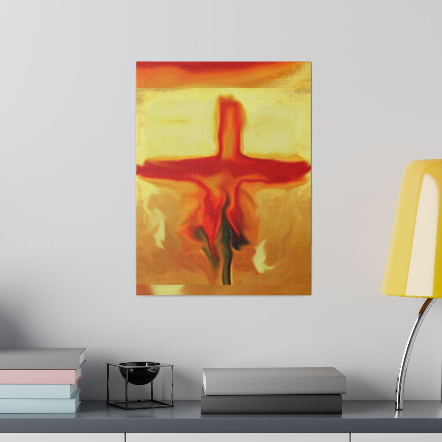 "Rose Petals - Rossouw's Inspirational Cross Art Canvas – Matte Canvas, Stretched, 0.75"