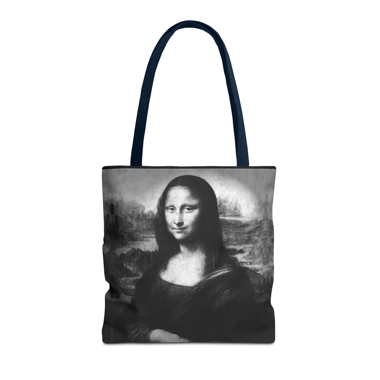 Mona Lisa (B&W) Tote Bags - Designer Fashion Accessory