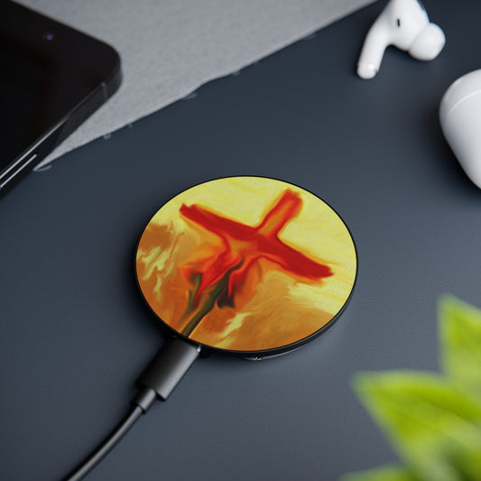 "Rose Petals - Cross Art Magnetic Induction Charger"